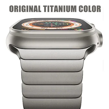 Titan culoare Curea din Otel Inoxidabil Pentru Apple Watch Band Ultra2 49mm 45mm 44mm 42mm 41mm 40mm Brățară de Link-ul IWatch 9 8 7 6 5 SE