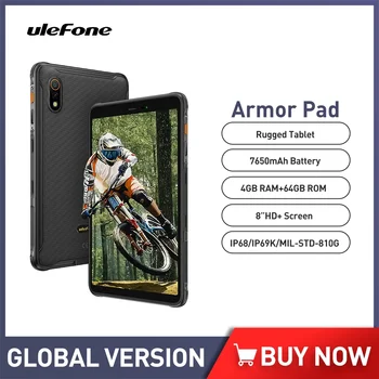 Ulefone Armura Pad 4G Accidentat Tableta Octa Core, 4GB RAM, 64GB ROM 8.0 Inch HD+ Display IP68/IP69K 13MP 7650mAh Android 12 Tablet PC