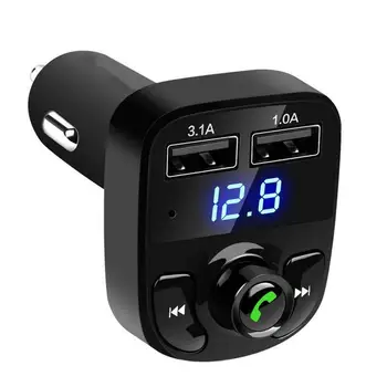 X8 Auto Dual USB Încărcător Rapid Transmițător FM Bluetoothcompatible5.0 Handsfree Car Kit Audio Modulator MP3 Player Audio Receptor